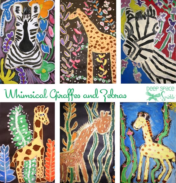 Whimsical Giraffes and Zebras Painting Lesson