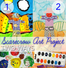 First Grade Scarecrows…two ways! | Deep Space Sparkle