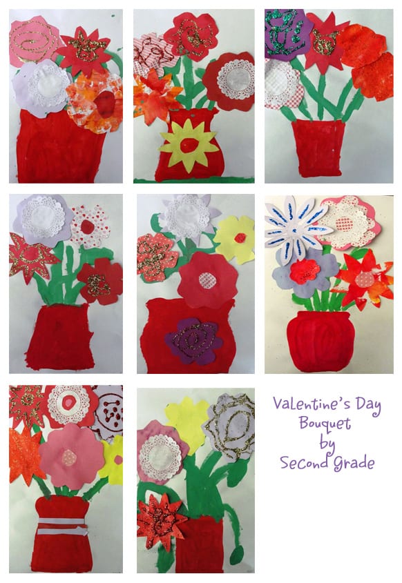 Valentines-Day-Bouquet-art-lesson | Deep Space Sparkle