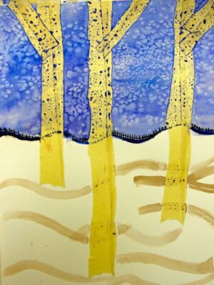 Watercolor Birch Trees Lesson | Deep Space Sparkle