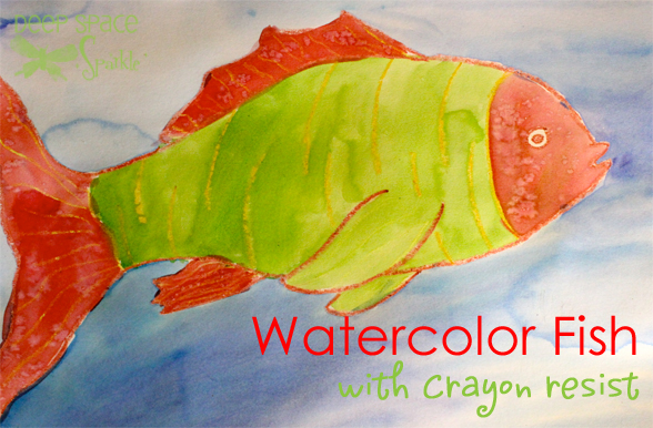 Crayon Resist Watercolor Painting