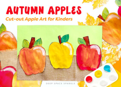 Autumn Apples | Cut-out Apple Art for Kinders | Deep Space Sparkle