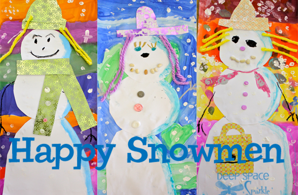 Mixed Media Winter Art Project for Kids - Projects with Kids