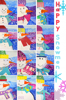 Snowman Collage Project | Deep Space Sparkle