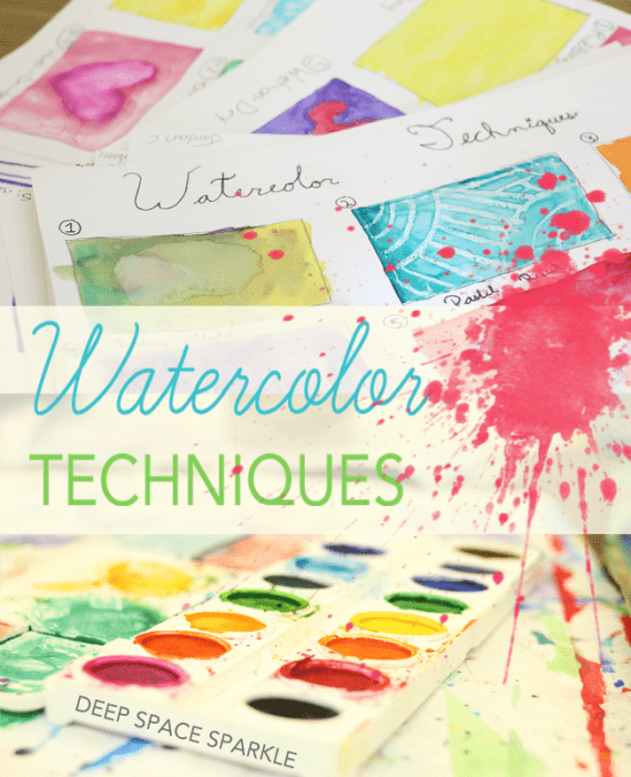 Watercolor Techniques: a 6th grade experiment | Deep Space Sparkle