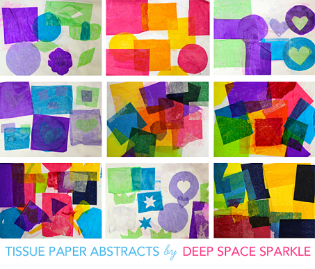 Easy Tissue Paper Art Project for Early Finishers | Deep Space Sparkle