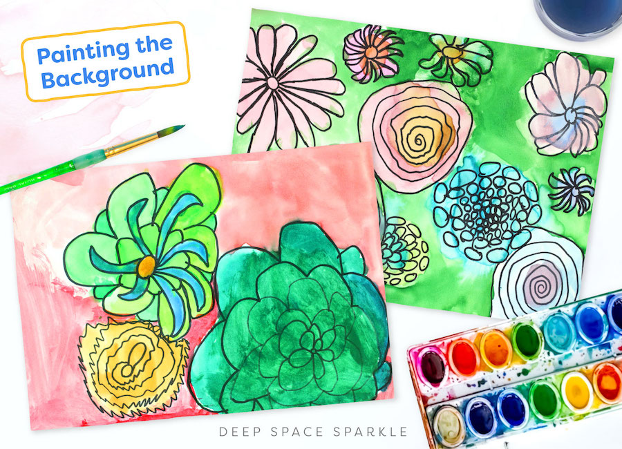 ink and watercolor art lesson plans