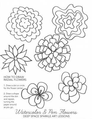 How to Draw Radial Flowers