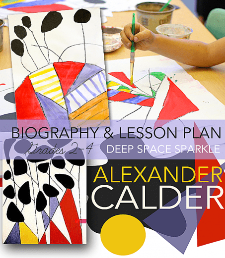 Kids create an abstract painting just like American artist, Alexander ...