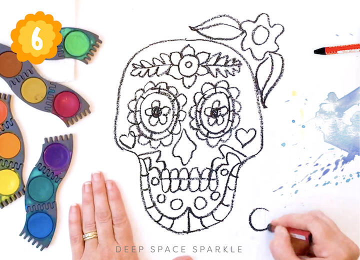 skull drawing for kids