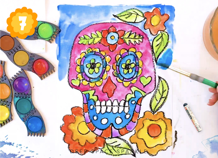 dia de los muertos sugar skull drawings