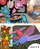 Chalk Flowers Art Project - 2 Ways | Deep Space Sparkle