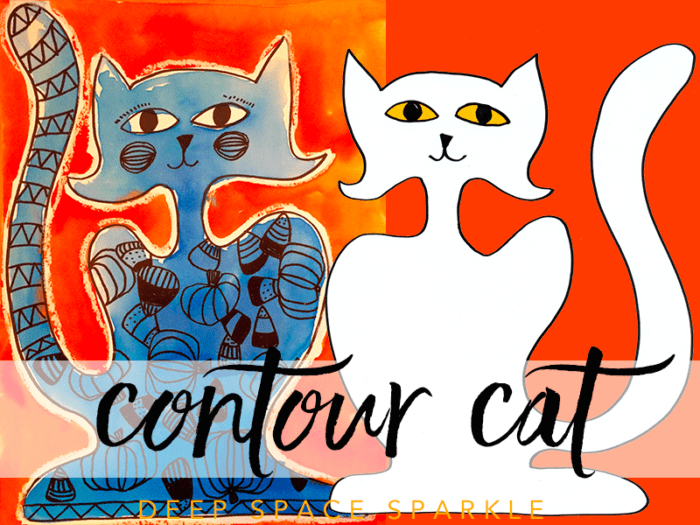 Free Contour Cat Art Project