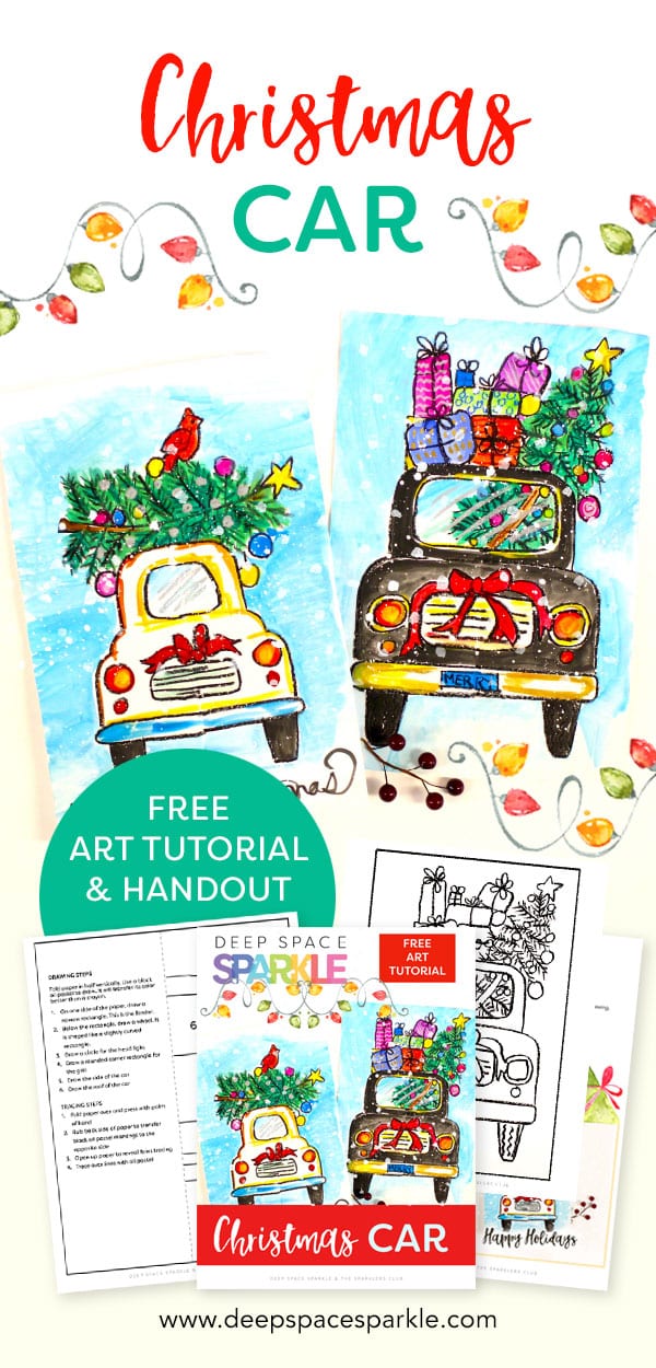 How to Make an fun christmas car winter art lessons for kids