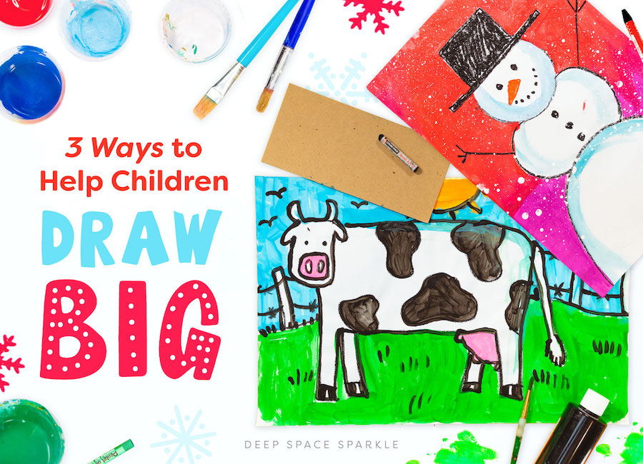 Three ways to help children draw big