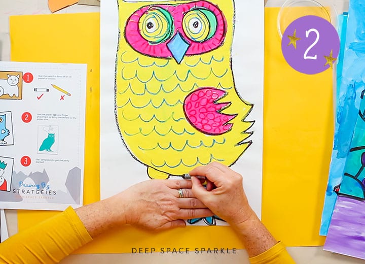 Three ways to help children draw big Deep Space Sparkle