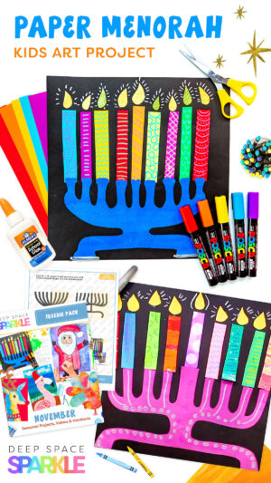 Create a Paper Menorah Project | Deep Space Sparkle