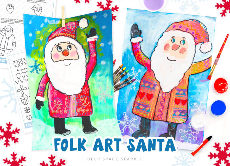 Folk Art Santa | Deep Space Sparkle