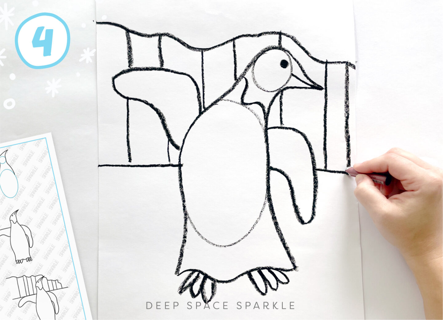 How to draw a Penguin | Birds - Sketchok easy drawing guides