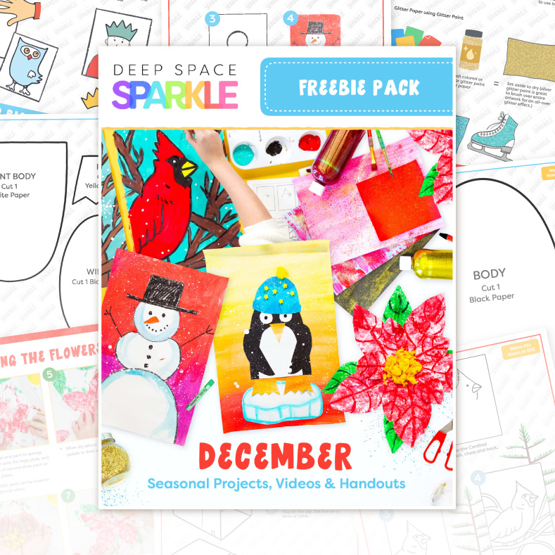 What to do in your Art Room in December | Deep Space Sparkle