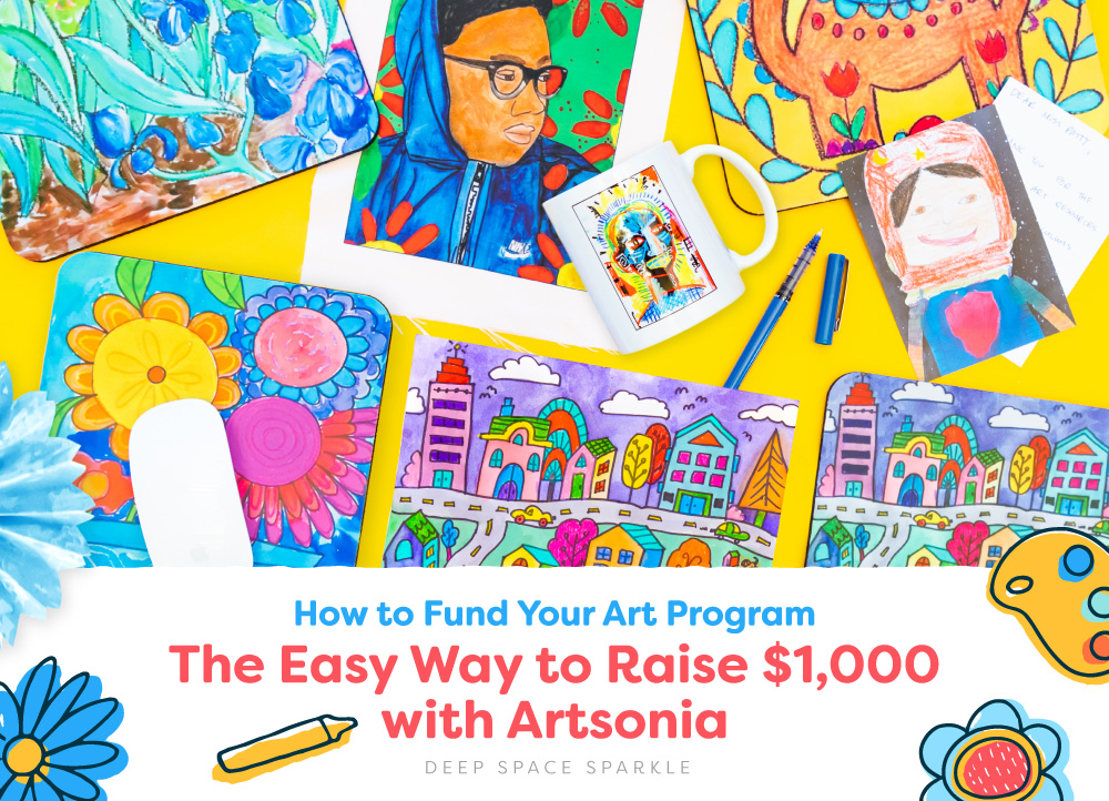 How to Fund Your art program, the easiest way to raise $1,000 one thousand dollars with Artsonia